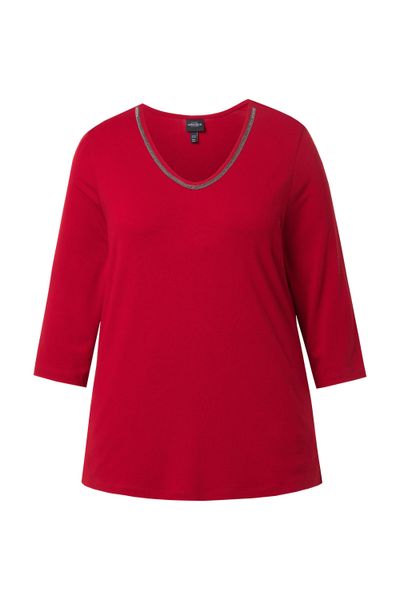 Ulla Popken T-Shirt Shirt Zierband Classic günstig online kaufen