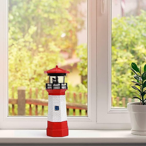 BlingBin LED Solarleuchte Rote Solar-Leuchtturm, Rotierende günstig online kaufen