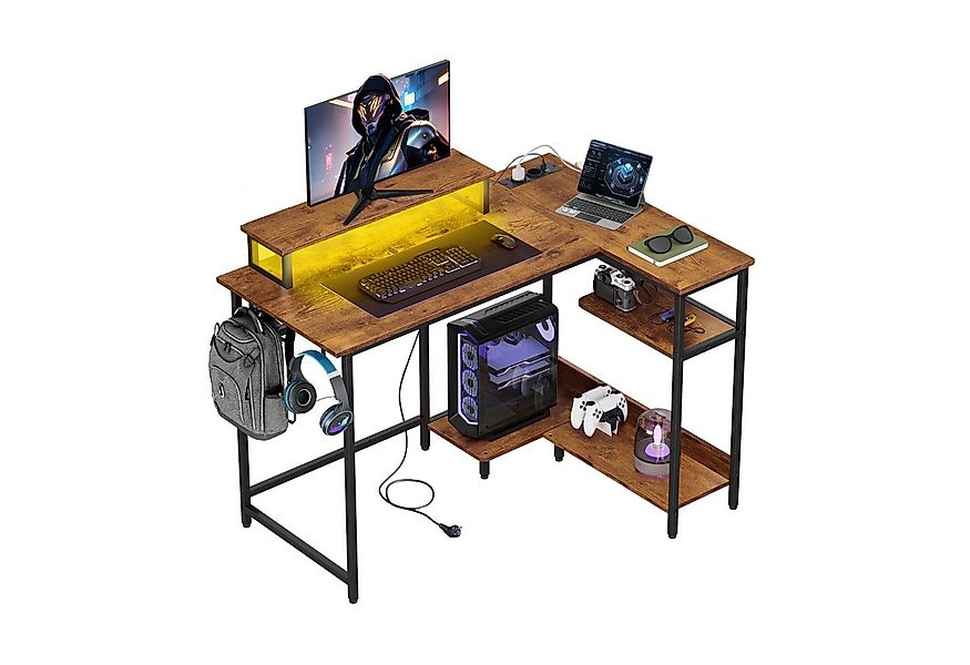 DEVAISE Computertisch Gamingtisch 111/120/140 x 80 cm Computertisch, L-förm günstig online kaufen
