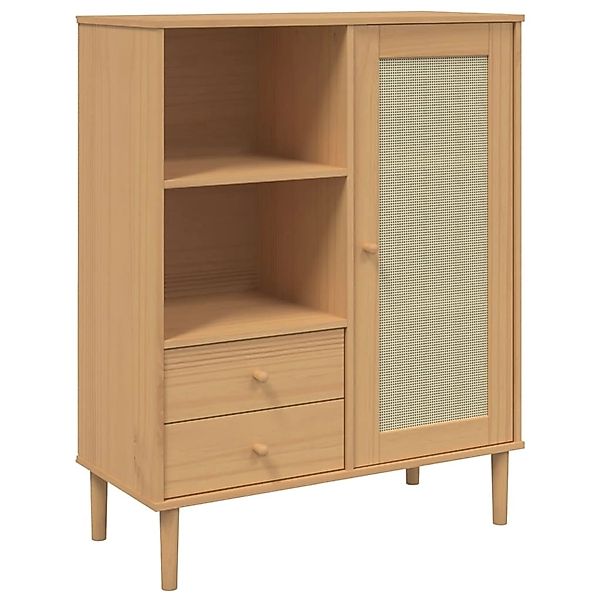vidaXL Highboard SENJA Rattan-Optik Braun 90x40x112 cm Kiefernholz 358055 günstig online kaufen