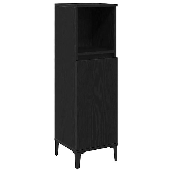 vidaXL Badezimmerschrank mit Tür Schwarz Eichen-Optik 30 x 30 x 100 cm 8628 günstig online kaufen