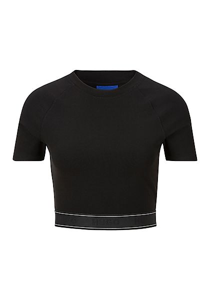 HUGO Blue T-Shirt Dolly mit Logo-Elastiktape, günstig online kaufen