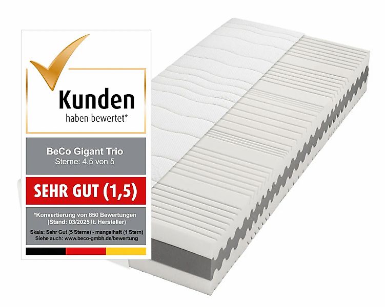 Beco Komfortschaummatratze "Matratze Gigant Trio KS, Luxusmatratzenhöhe, in günstig online kaufen