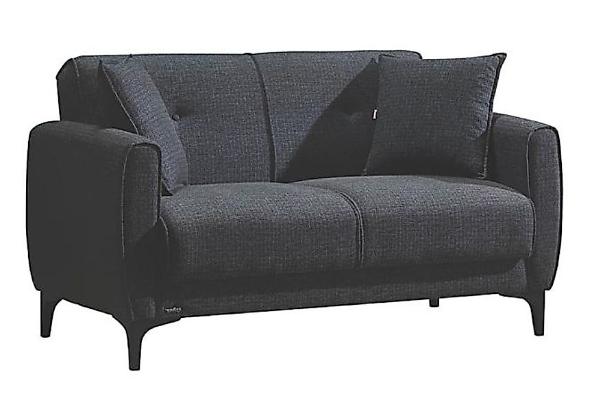 2-Sitzer Schlafsofa mit Bettkasten 138 cm breit Grau SAN-MARINO günstig online kaufen