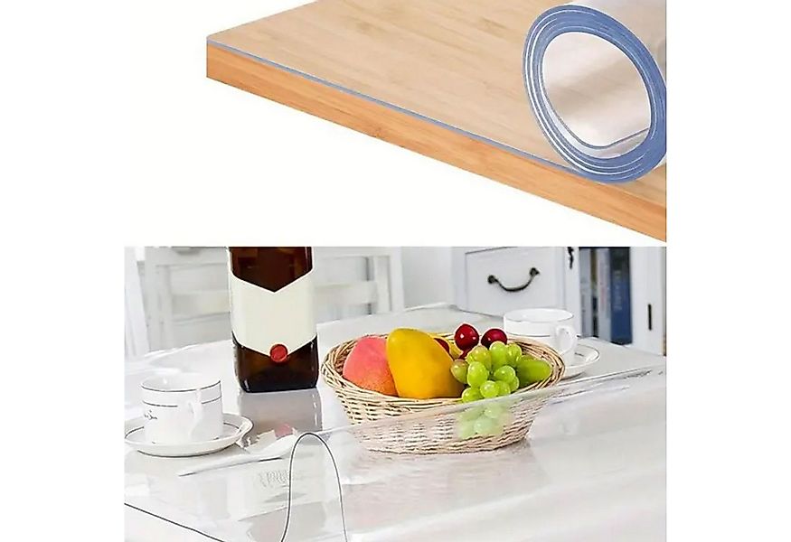Dekonaz Tischdecke PVC Transparent - Geruchlose Tischfolie als langlebiger günstig online kaufen