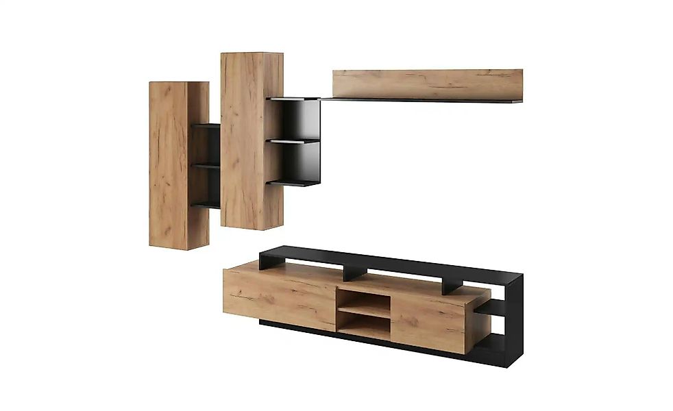 Wohnwand   ¦ holzfarben ¦ Maße (cm): B: 260 H: 171 Kommoden & Sideboards > günstig online kaufen