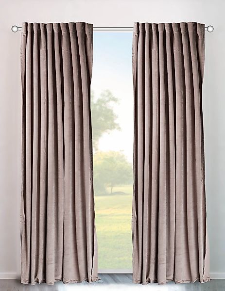 OTTO home Vorhang "Velvet uni" Multifunktionsband 2 Stk. tlg. Blickdichter günstig online kaufen