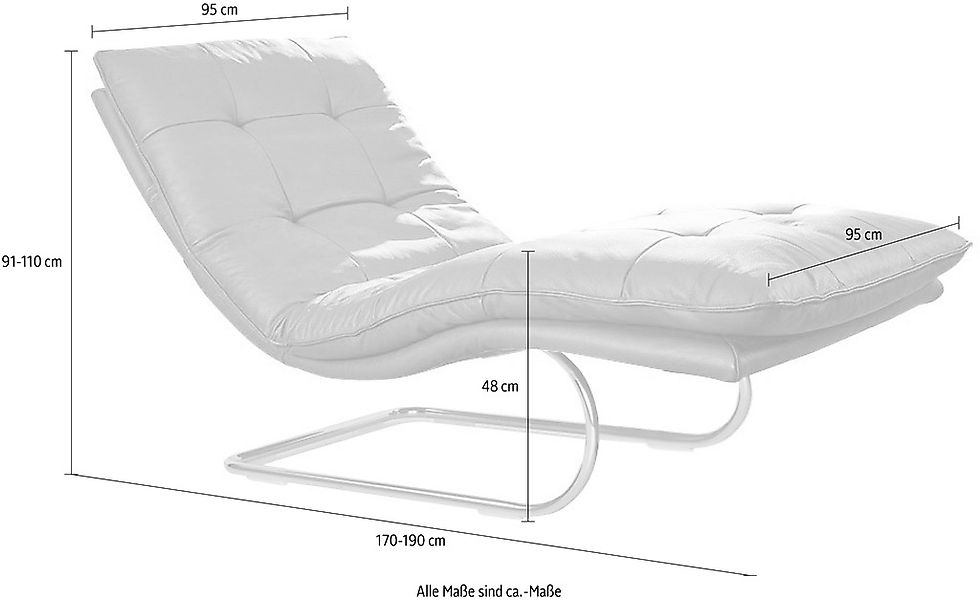 W.SCHILLIG Relaxliege "daily dreams", in Waffelkissen-Optik, wahlweise mit günstig online kaufen