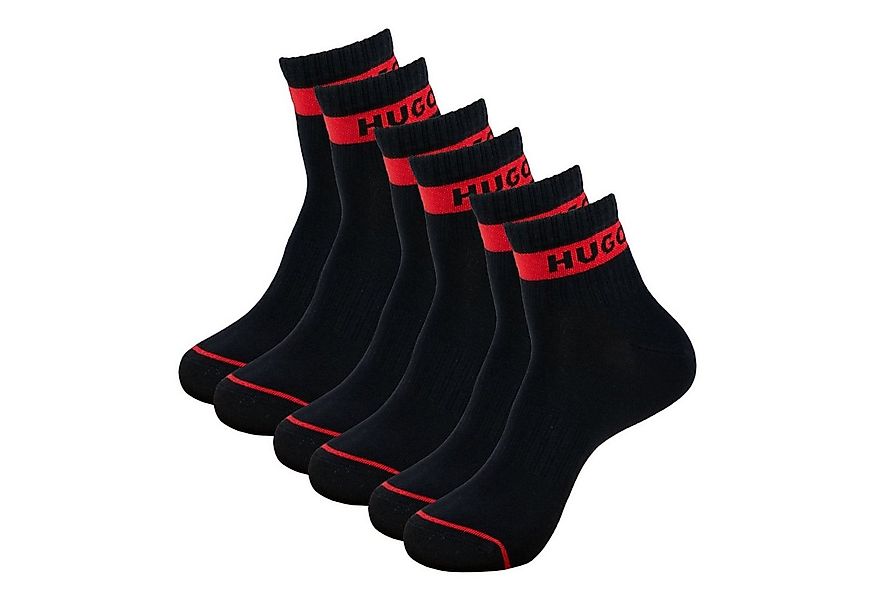 HUGO Freizeitsocken SH Rib Logo CC (3-Paar) mit verstärkten Belastungszonen günstig online kaufen