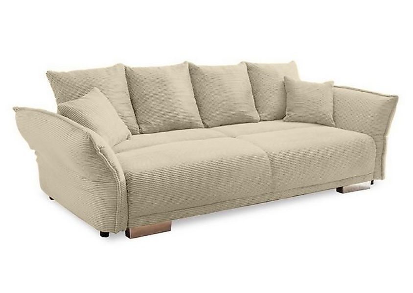 luma-home Big-Sofa 17215, mit Bettfunktion 242x131 cm, rasterlose Armlehnen günstig online kaufen