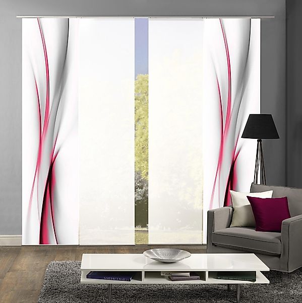HOME WOHNIDEEN Schiebegardine »UFA«, (4 St.), HxB: 245x60, inkl. Befestigun günstig online kaufen