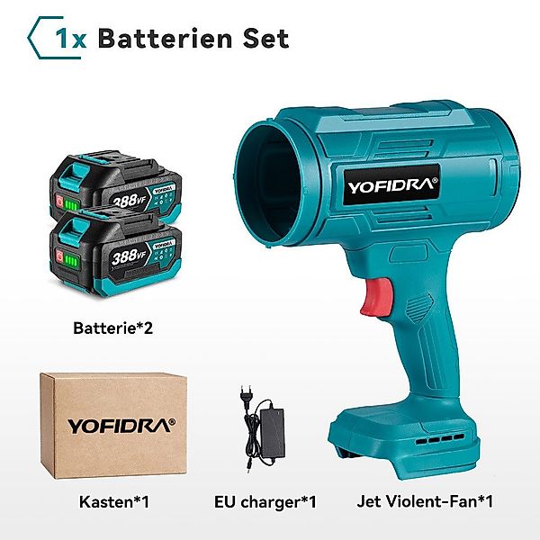 Yofidra Akku-Laubbläser Turbo Gebläse 360 km/h günstig online kaufen