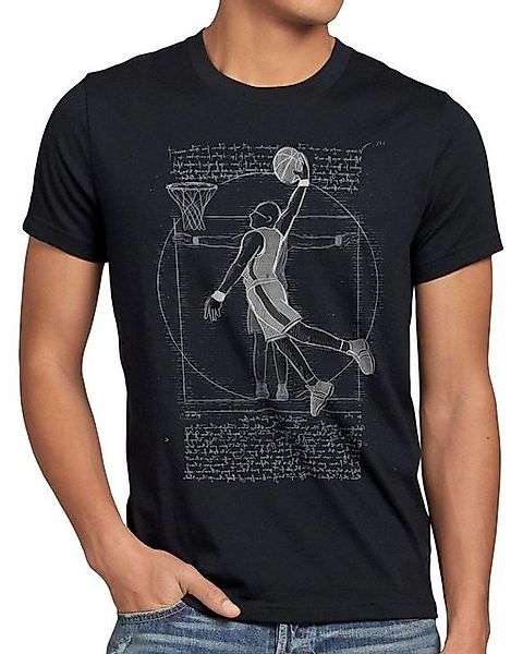 style3 T-Shirt Vitruvianischer Basketballspieler korb da vinci mensch baske günstig online kaufen