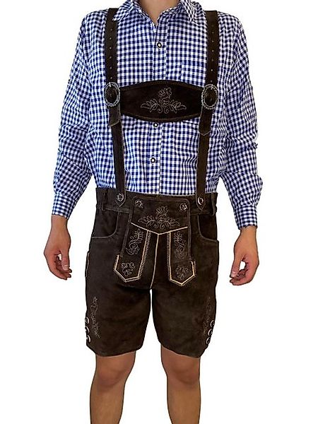 Dretaild Trachtenlederhose Herren Lederhose Tracht Kurz mit Hosenträgern günstig online kaufen