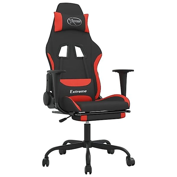 vidaXL Gaming-Stuhl mit Fußstütze Schwarz und Rot Stoff 3143731 günstig online kaufen