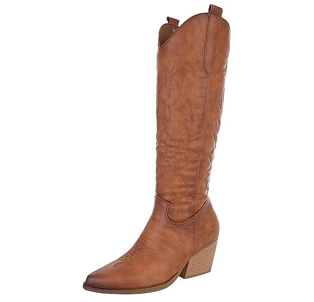 Ital-Design Elegante Stiefeletten mit hohem Absatz für Damen Westernstiefel günstig online kaufen