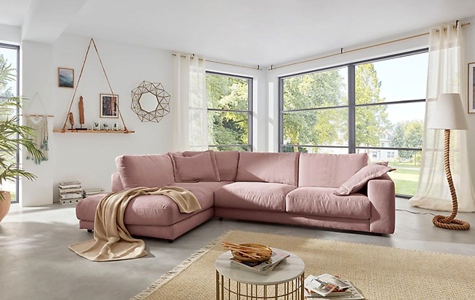 Places of Style Ecksofa »Enisa XXL B/T/H: 325/224/85 cm L-Form«, Kuschelig, günstig online kaufen