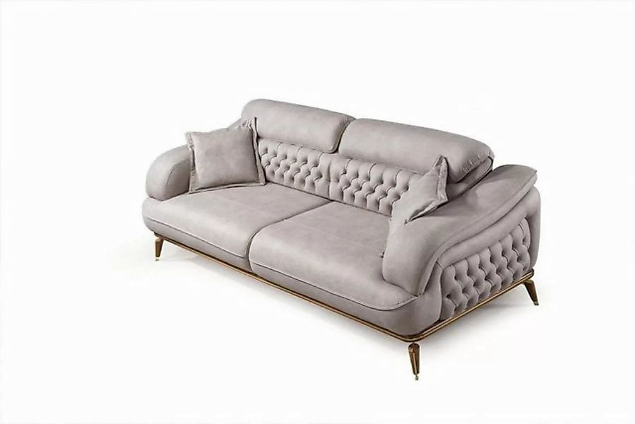 JVmoebel Sofa Dreisitzer Sofa 3 Sitzer Luxus Couchen Weiß Polster Designer günstig online kaufen