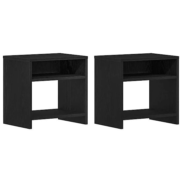 vidaXL Nachttische 2Stk Schwarz Eichen-Optik 40x30x40cm Holzwerkstoff 86236 günstig online kaufen