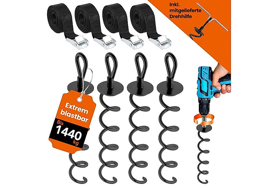 NewHabitat Bodenanker Erdanker zum Eindrehen für Trampolin, Schaukel, etc i günstig online kaufen