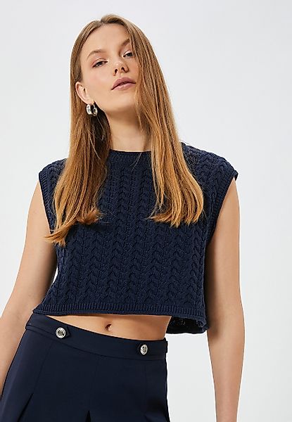 Koton Kurzarmpullover Rundhalsausschnitt Haarzopf günstig online kaufen