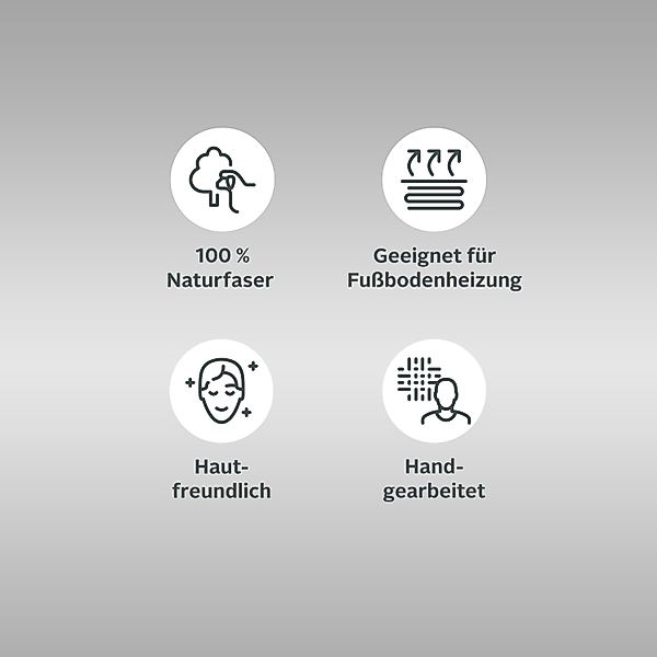 THEKO Wollteppich "Gabbeh Uni, Handgefertigt, Teppich, meliert, reine Wolle günstig online kaufen