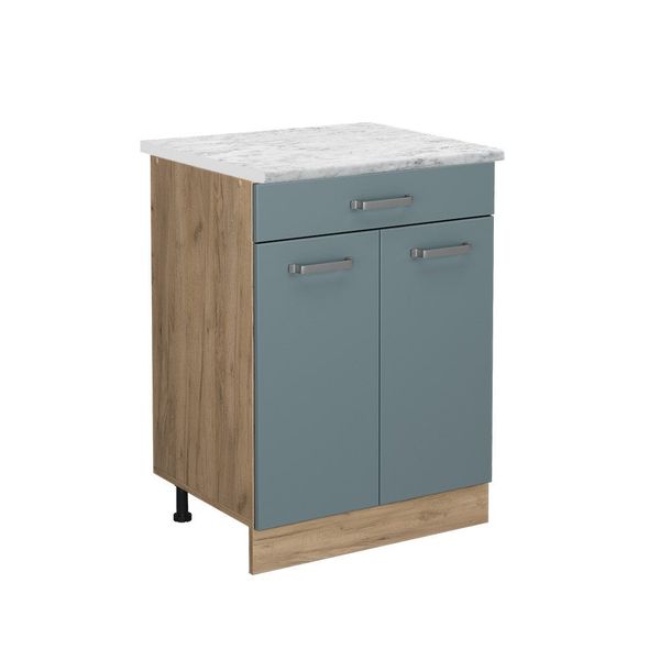 Vicco Unterschrank R-Line, Blau-Grau/Goldkraft Eiche, 60 günstig online kaufen