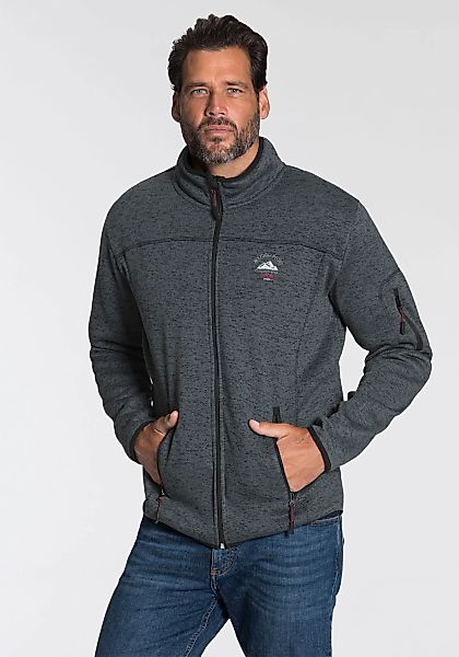 Mans World Strickfleecejacke, für die Übergangszeit, mit Reißverschlusstasc günstig online kaufen