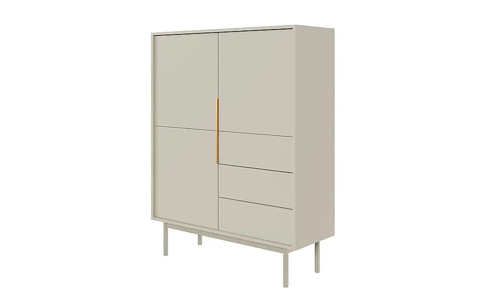 Highboard  Viviaro ¦ beige ¦ Maße (cm): B: 104 H: 134 Kommoden & Sideboards günstig online kaufen