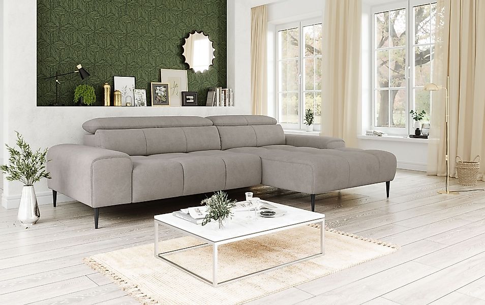 COTTA Ecksofa "Theo L-Form, B: 290 cm" mit Kopfteilverstellung, optional Si günstig online kaufen