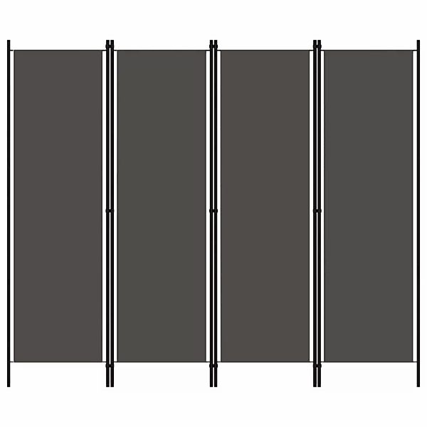 4-tlg. Raumteiler Anthrazit 200x180 Cm günstig online kaufen