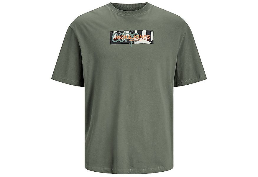 Jack & Jones Rundhalsshirt Jack&Jones T-Shirt XXL agavengrün Labelprint JCO günstig online kaufen