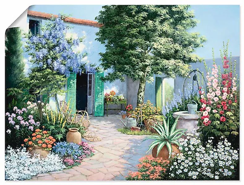 Artland Wandbild »Ein kleines Paradies« Garten 1 Stk. tlg. als Leinwandbild günstig online kaufen