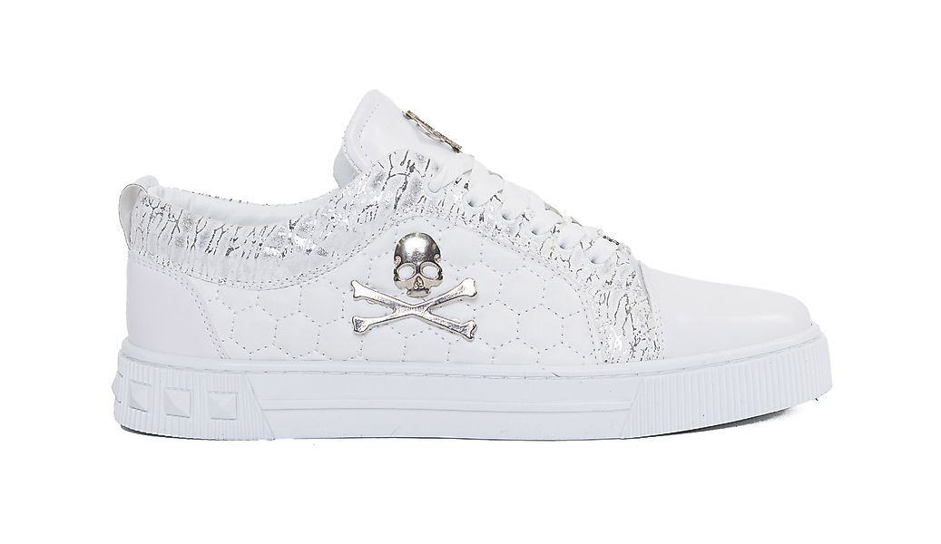 TAMBOGA Herren-Sneaker mit Totenkopf Weiß 44 günstig online kaufen