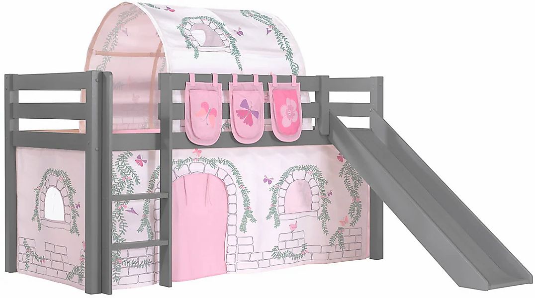 Vipack Hochbett "Pino, Spielbett massiv Kiefer, stabil gebaut, 3 Korpusfarb günstig online kaufen