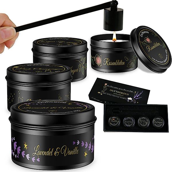 Lucadeau Duftkerze Geschenkset zum Geburtstag, 4 günstig online kaufen