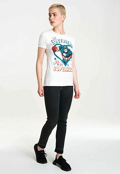 LOGOSHIRT T-Shirt "Marvel - My Boyfriend Is A Superhero", mit lizenzierten günstig online kaufen