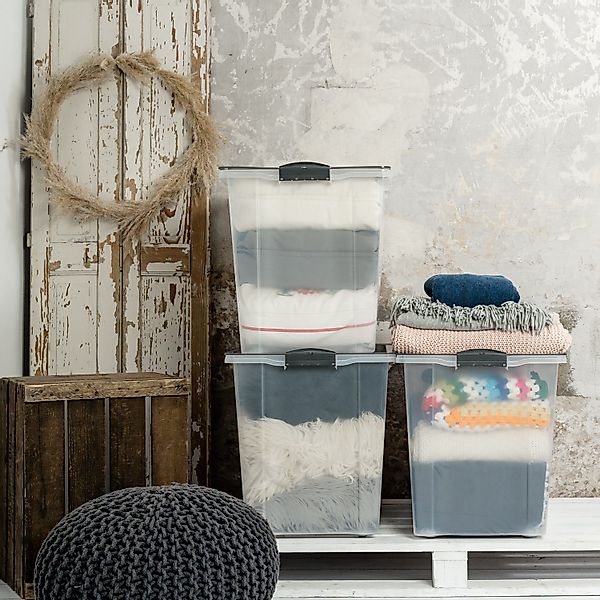 ROTHO Aufbewahrungsbox COMPACT stapelbare 70l Aufbewahrungskiste günstig online kaufen