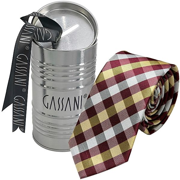 GASSANI Krawatte Slim Karo Herren-Schlips Schmal günstig online kaufen