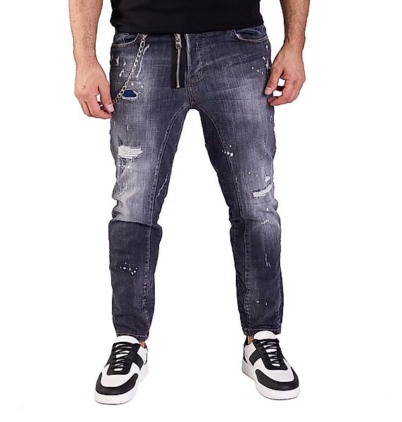 Denim Distriqt Skinny-fit-Jeans Destroyed Herren Jeans Skinny Fit Schwarz 1 günstig online kaufen