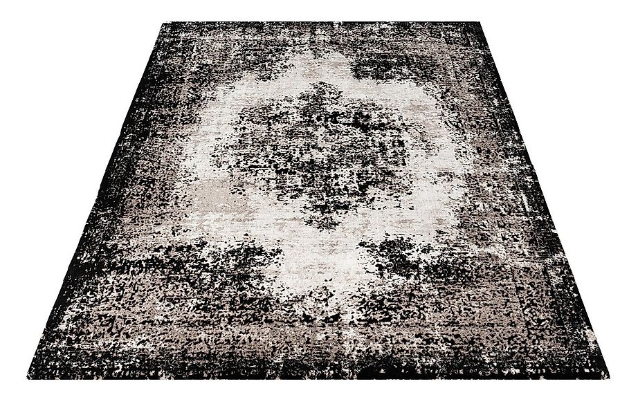 Carpetilla Designteppich Designer Wohnzimmer Teppich Schwarz-Cream, Rechtec günstig online kaufen