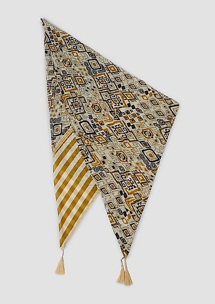 s.Oliver Schal Schal, Dreieckstuch mit All-over-Print und Quasten günstig online kaufen
