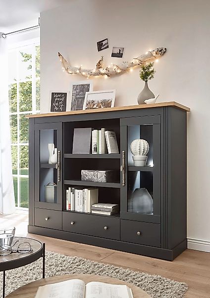 Home affaire Highboard "Westminster", im angesagten Landhaus-Look günstig online kaufen