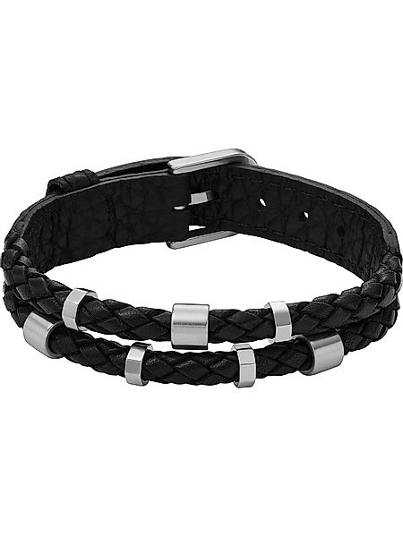 Fossil Armband Fossil Herren-Armband Leder, Edelstahl, günstig online kaufen