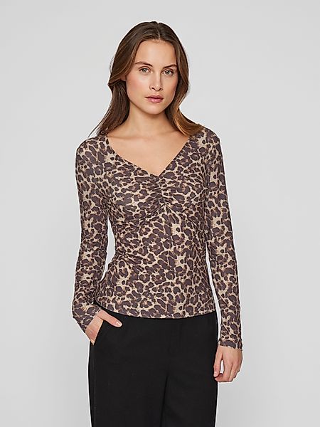 Vila V-Shirt VILEOA V-NECK L/S TOP günstig online kaufen