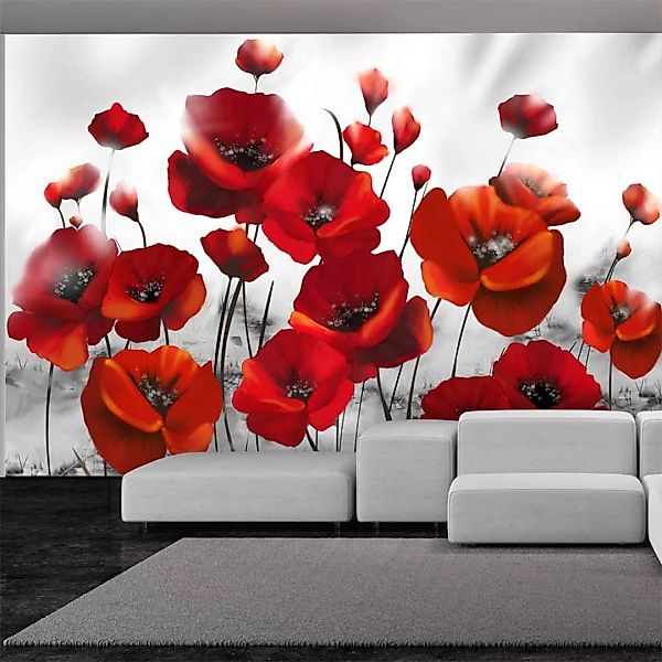 Selbstklebende Fototapete - Glowing poppies günstig online kaufen