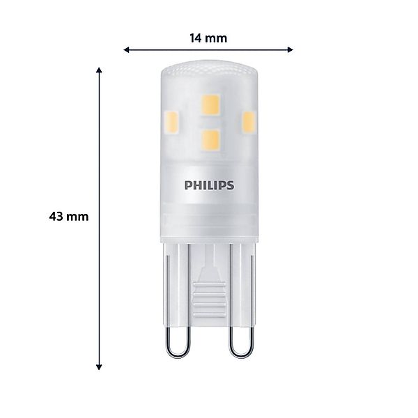 Philips LED-Stiftsockellampe G9 1,9W 220lm 2700K matt 6er günstig online kaufen
