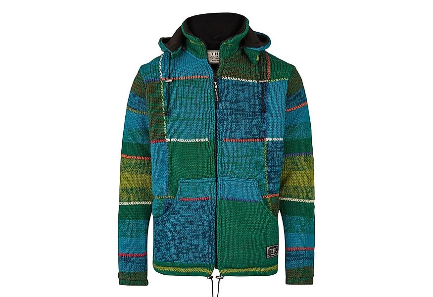 THC Natural Line Strickjacke THC Strickjacke 826 Quadrate grün blau (1 Stüc günstig online kaufen