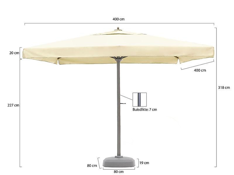 Shadowline Jamaica Sonnenschirm 400x400 cm günstig online kaufen