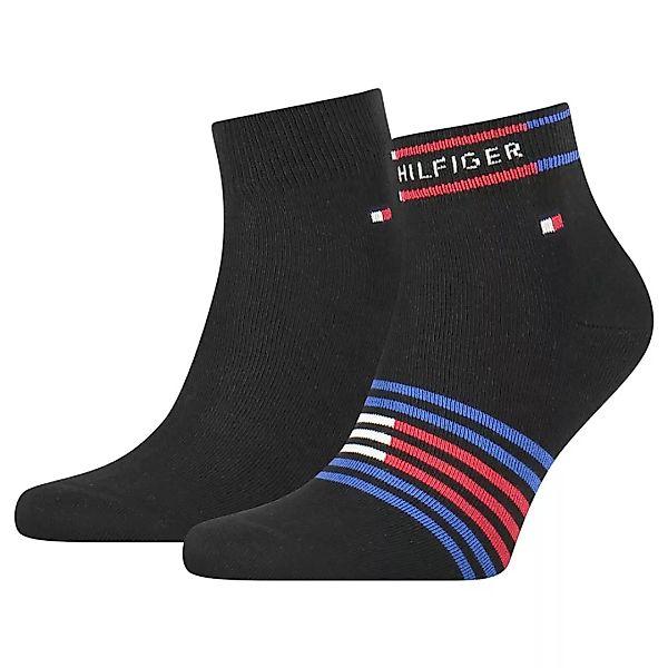 Tommy Hilfiger Breton Stripe Quarter Socken 2 Paare EU 39-42 Black günstig online kaufen